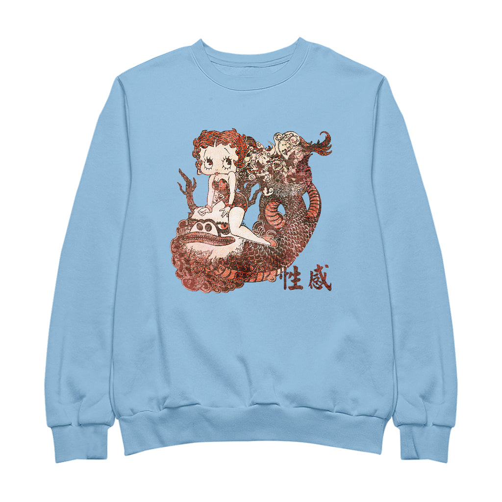 Betty Boop Dragon Tattoo Women's Sweatshirt-Betty Boop Shop