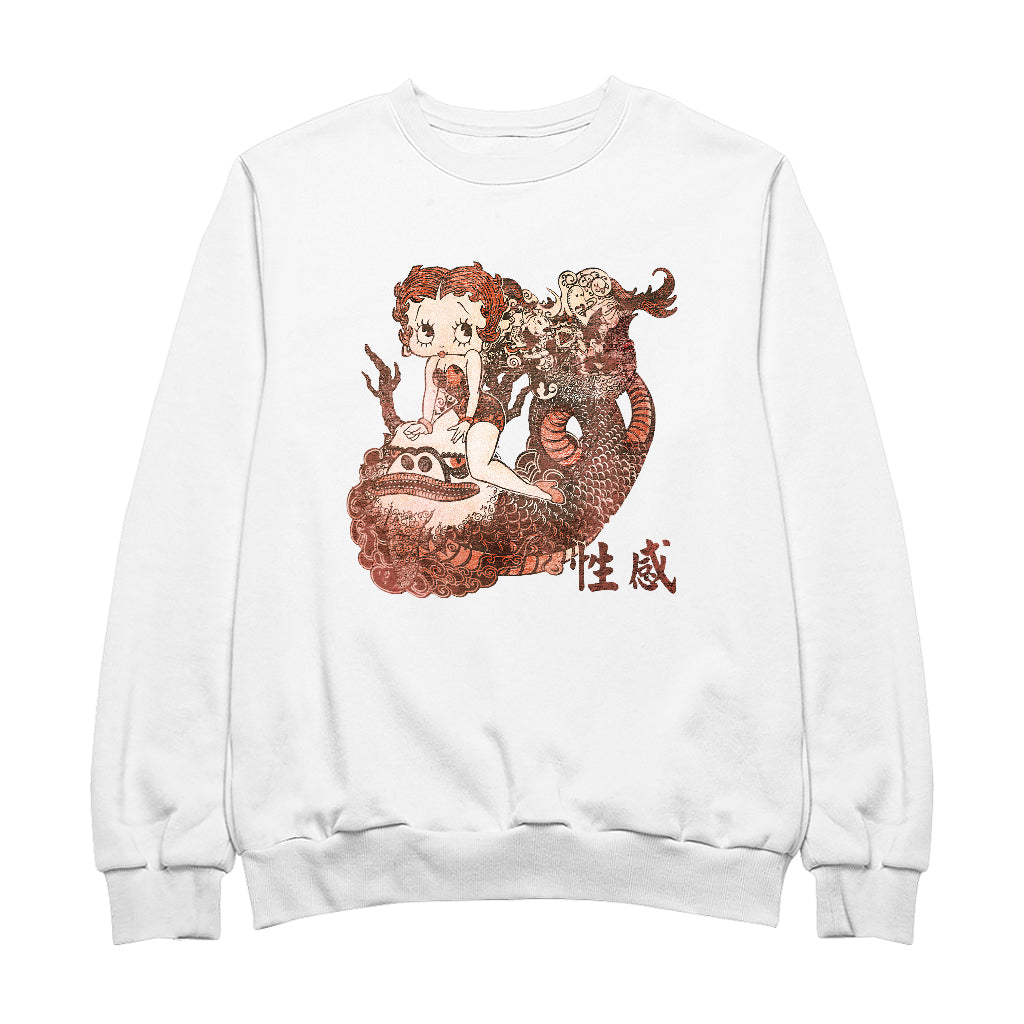Betty Boop Dragon Tattoo Women's Sweatshirt-Betty Boop Shop