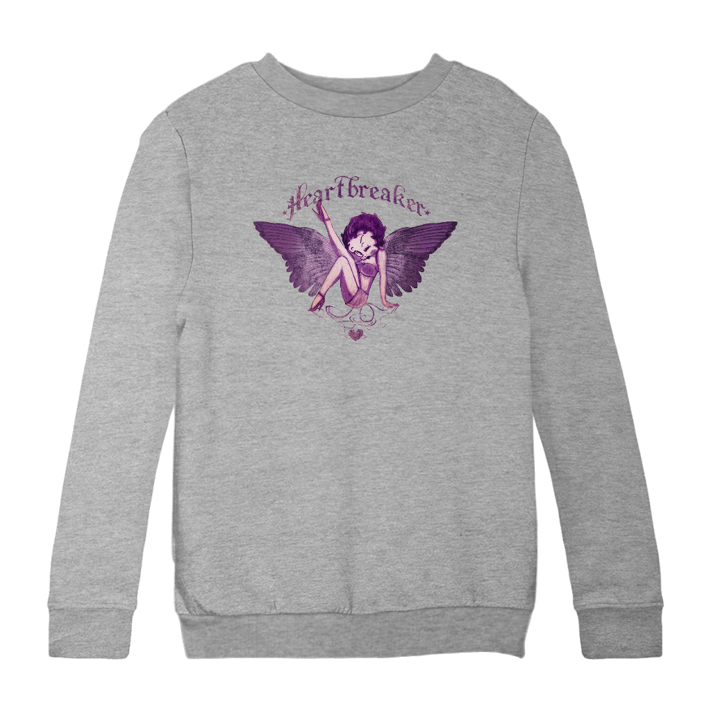 Betty Boop Heartbreaker Tattoo Kids Sweatshirt-Betty Boop Shop