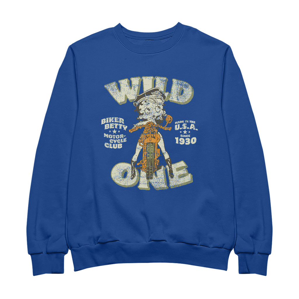Betty Boop Wild One Biker Men's Sweatshirt-Betty Boop Shop
