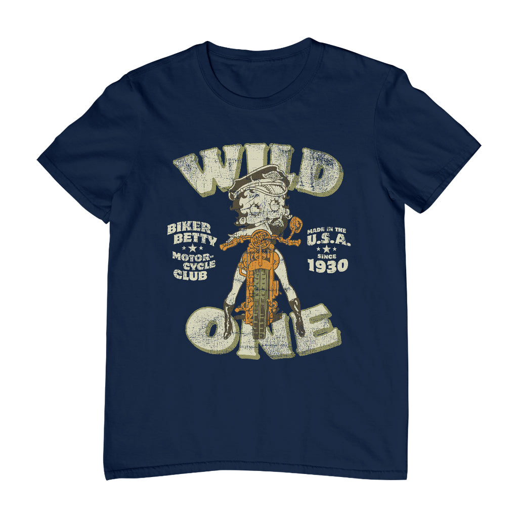 Betty Boop Wild One Biker Men's T-Shirt-Betty Boop Shop
