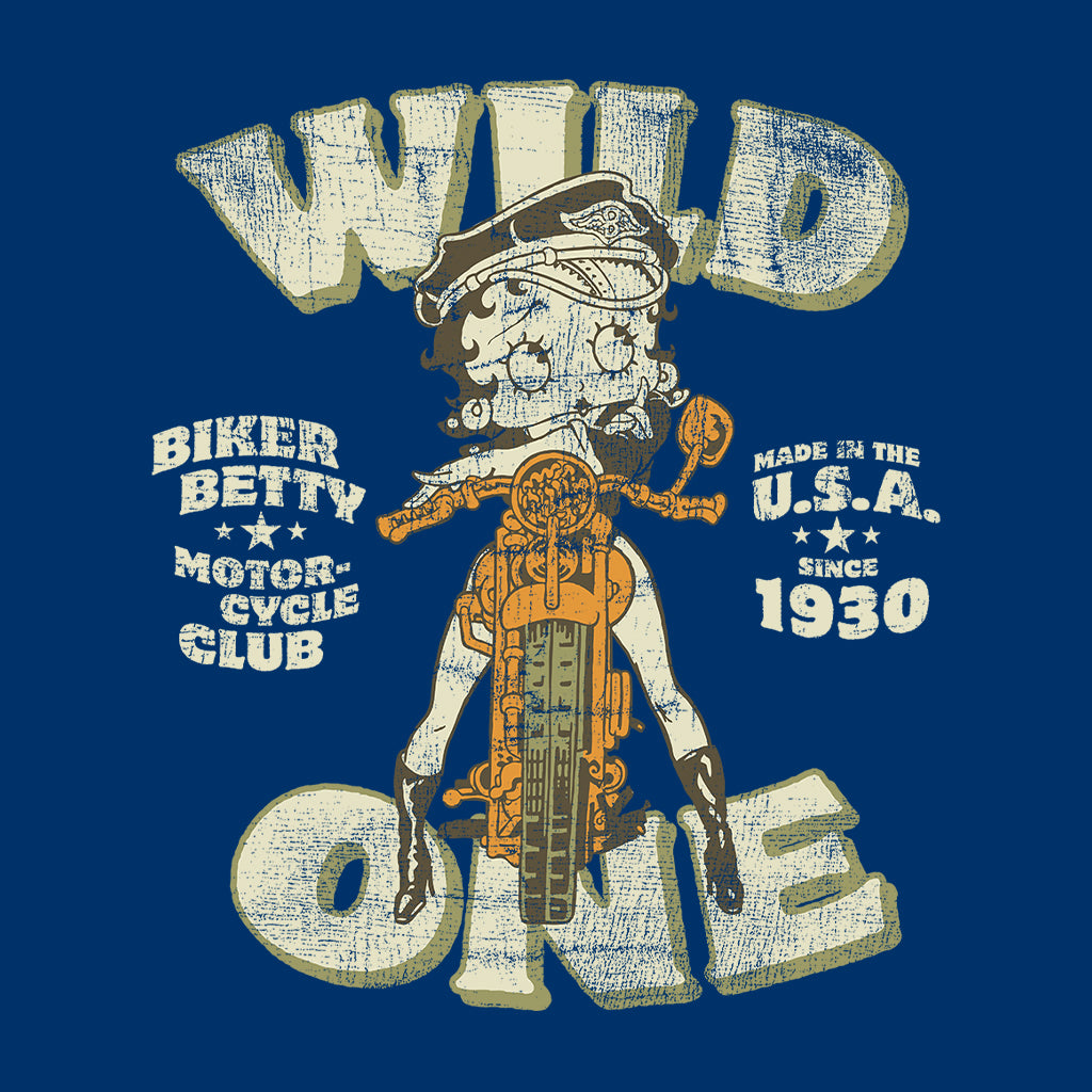 Betty Boop Wild One Biker Kids Hooded Sweatshirt-Betty Boop Shop