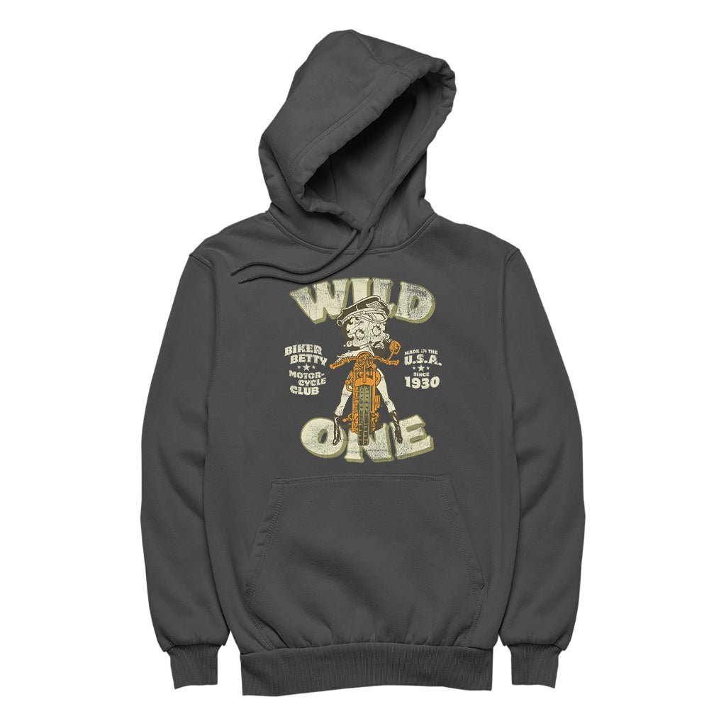 Betty Boop Wild One Biker Women's Hooded Sweatshirt-Betty Boop Shop