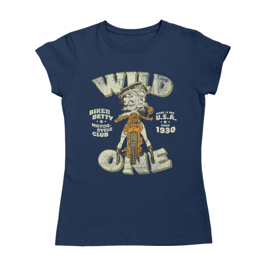 Betty Boop Wild One Biker Women's T-Shirt-Betty Boop Shop