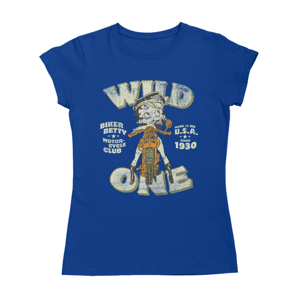 Betty Boop Wild One Biker Women's T-Shirt-Betty Boop Shop