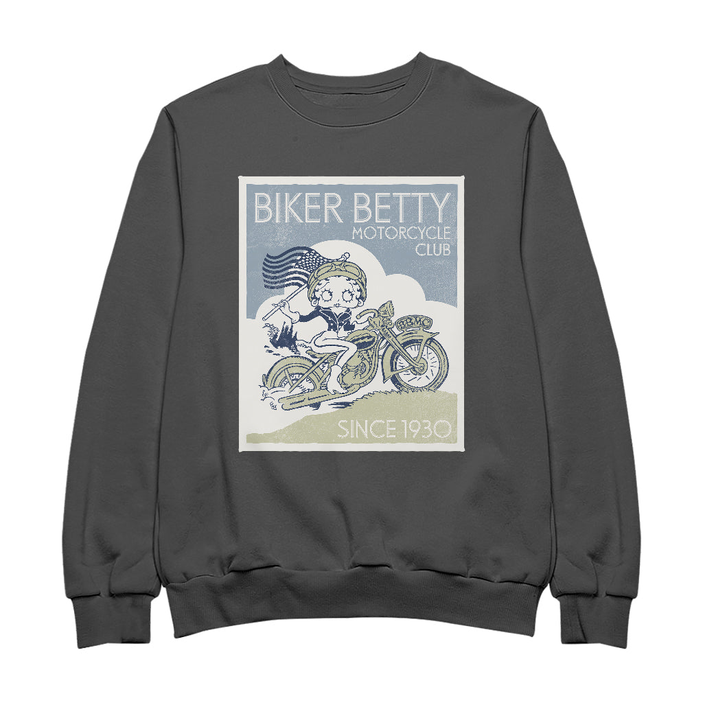 Betty Boop Biker Betty Club Men's Sweatshirt-Betty Boop Shop