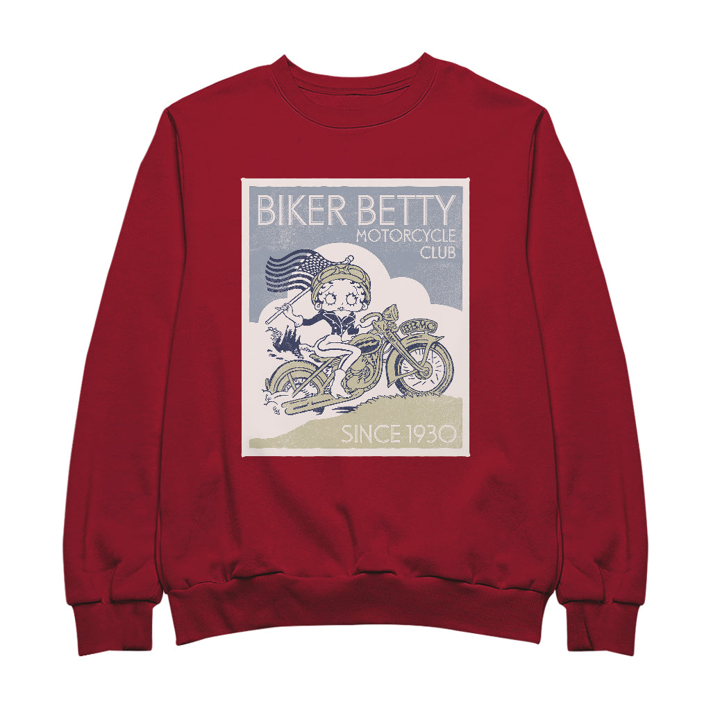 Betty Boop Biker Betty Club Men's Sweatshirt-Betty Boop Shop