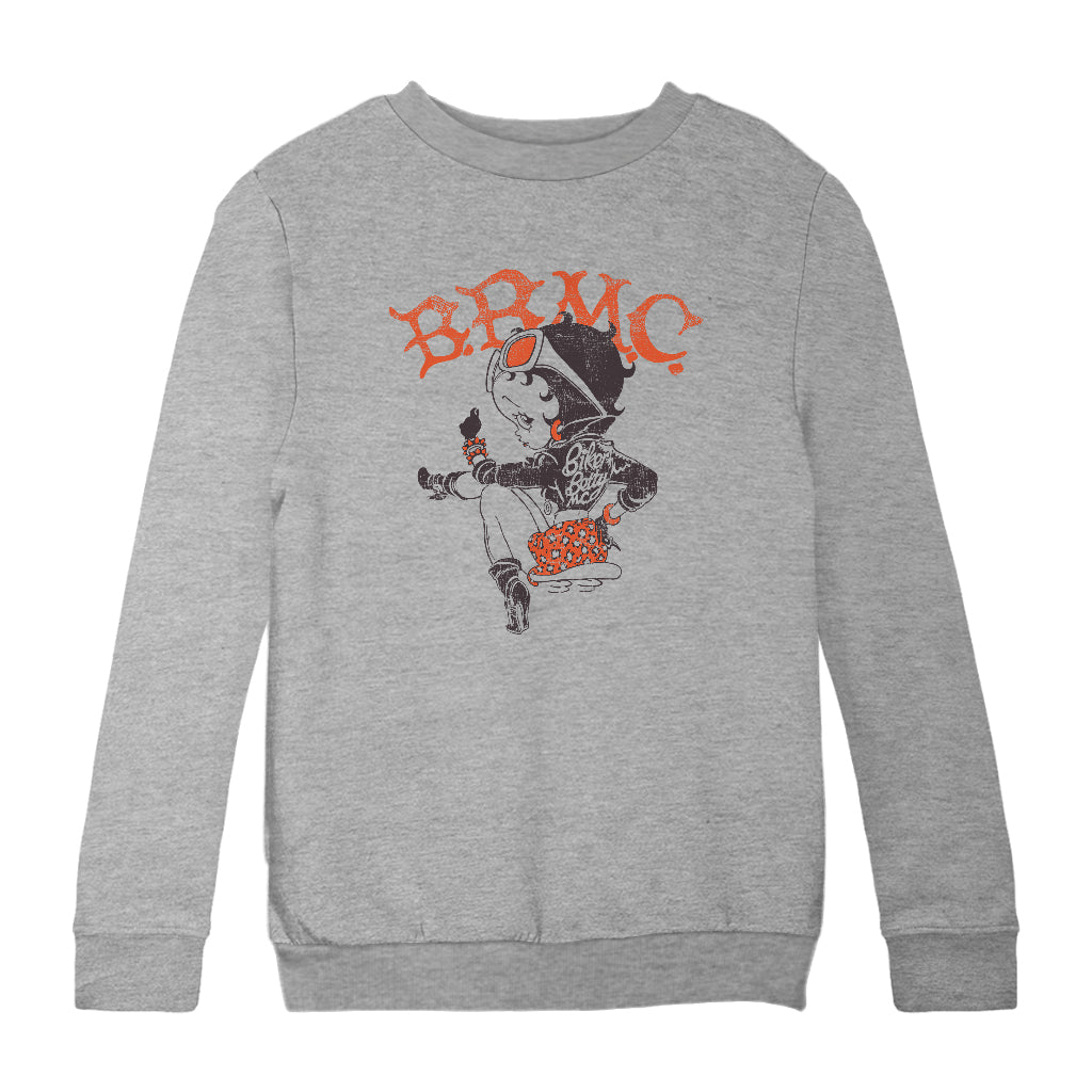 Betty Boop Biker BBMC Colour Kids Sweatshirt-Betty Boop Shop