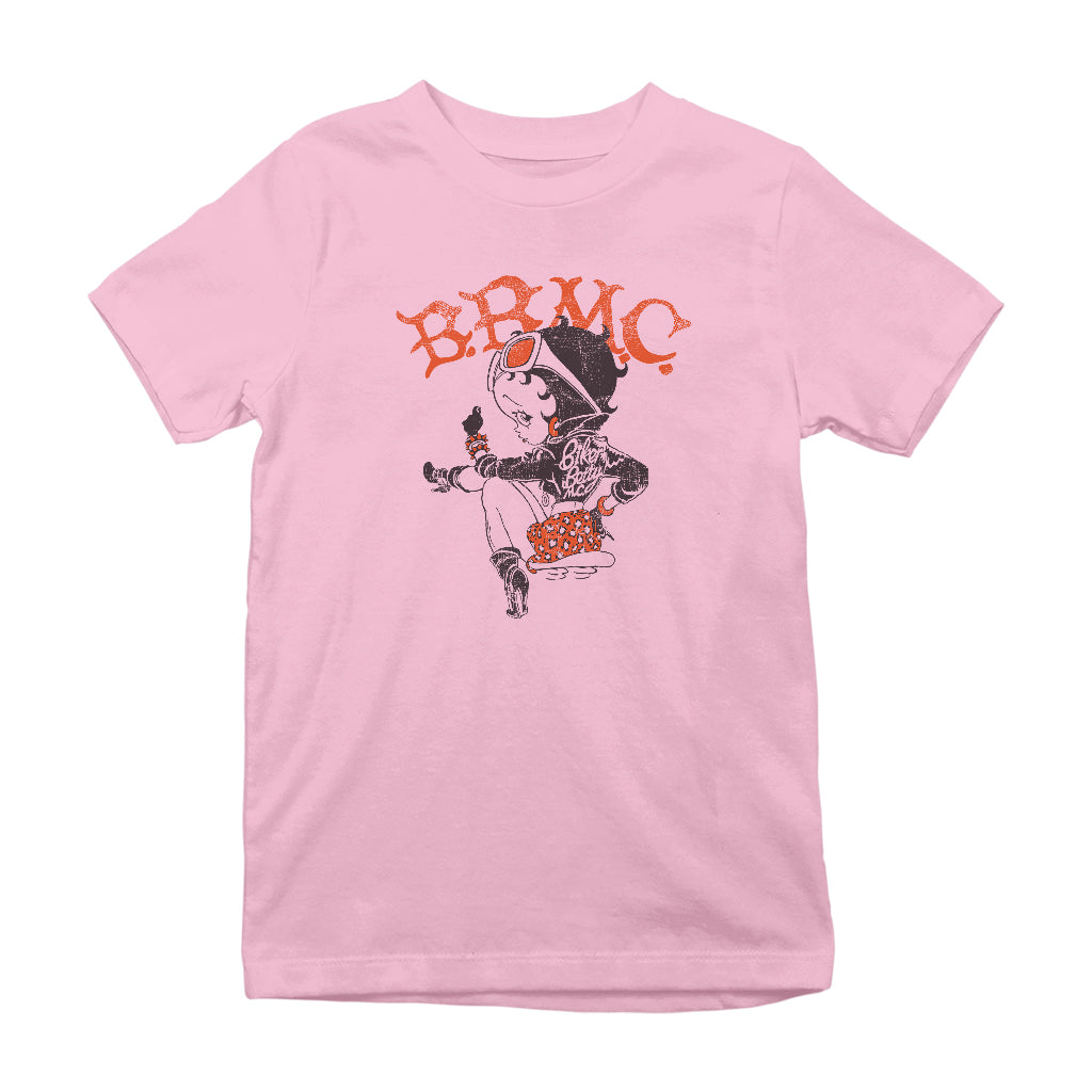 Betty Boop Biker BBMC Colour Kids T-Shirt-Betty Boop Shop