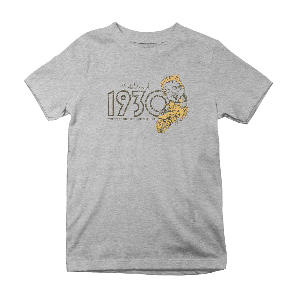 Betty Boop EST 1930 Motor Cycle Club Kids T-Shirt