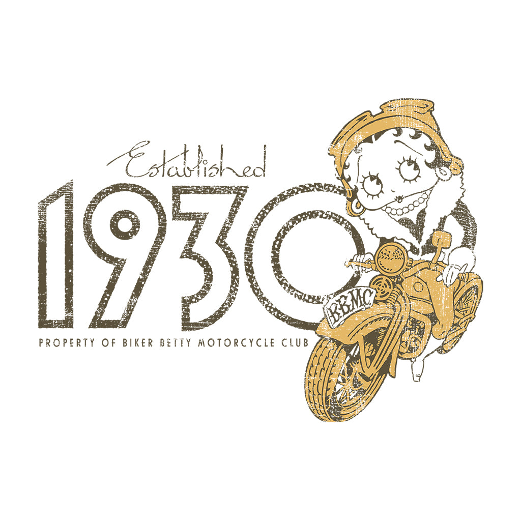 Betty Boop EST 1930 Motor Cycle Club Kids T-Shirt-Betty Boop Shop