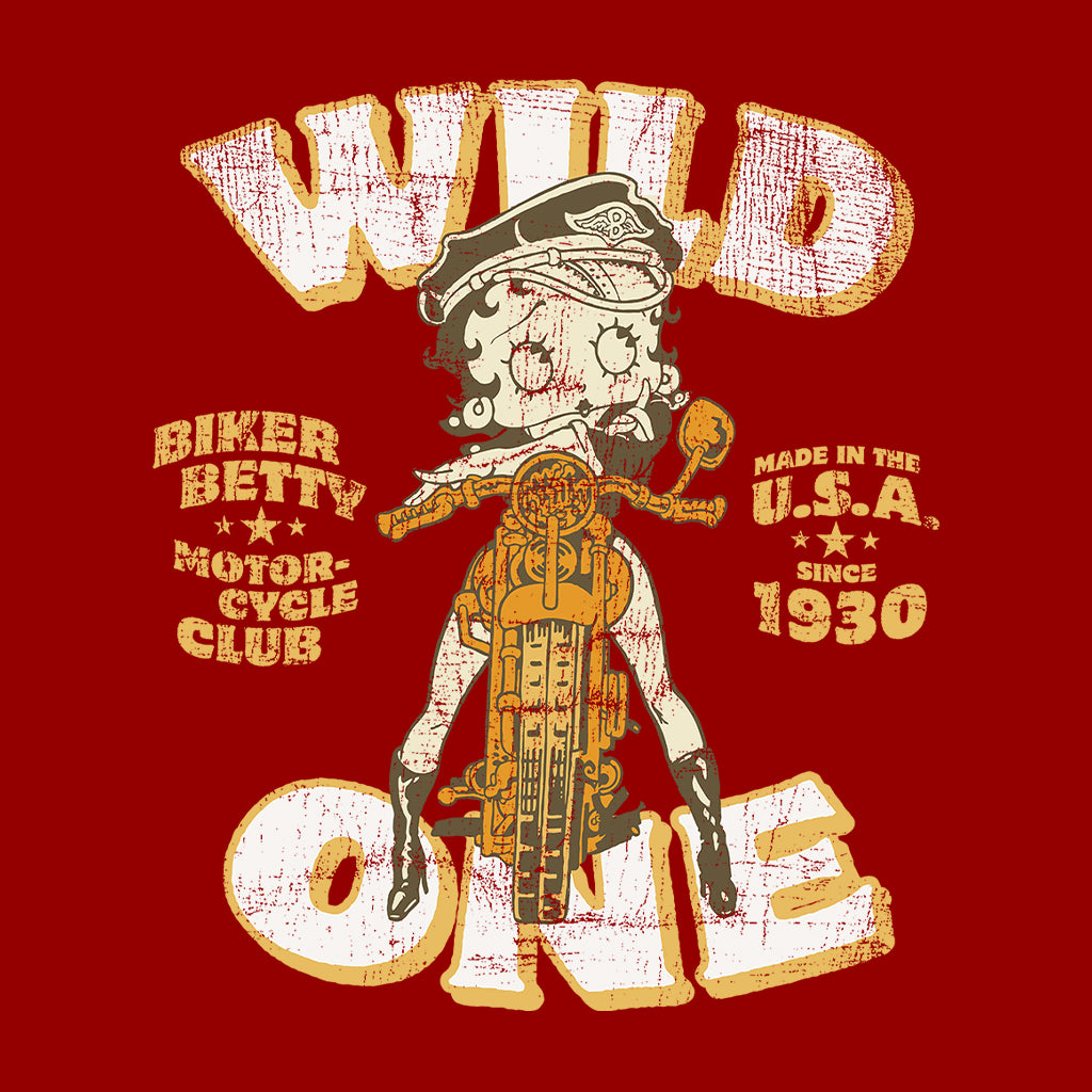 Betty Boop Wild One Made In The U.S.A Kids Hooded Sweatshirt-Betty Boop Shop