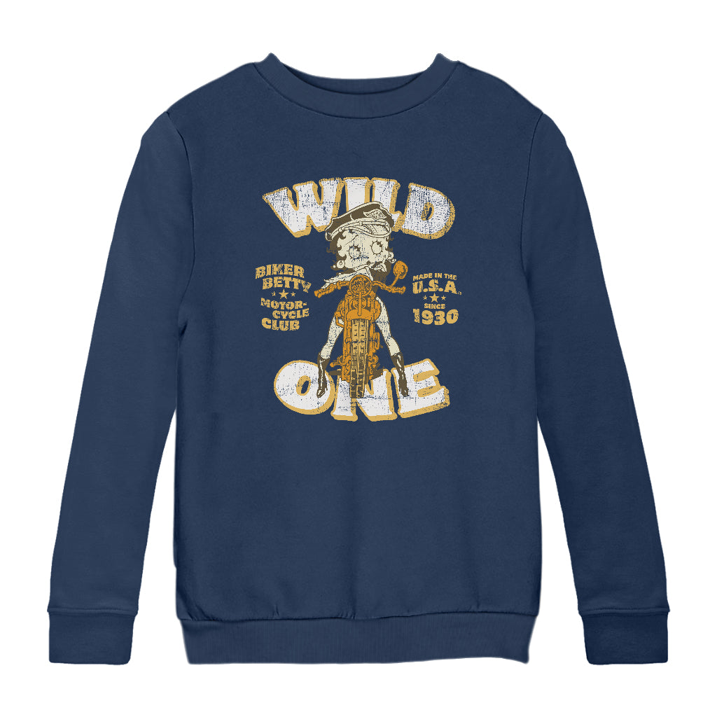 Betty Boop Wild One Made In The U.S.A Kids Sweatshirt