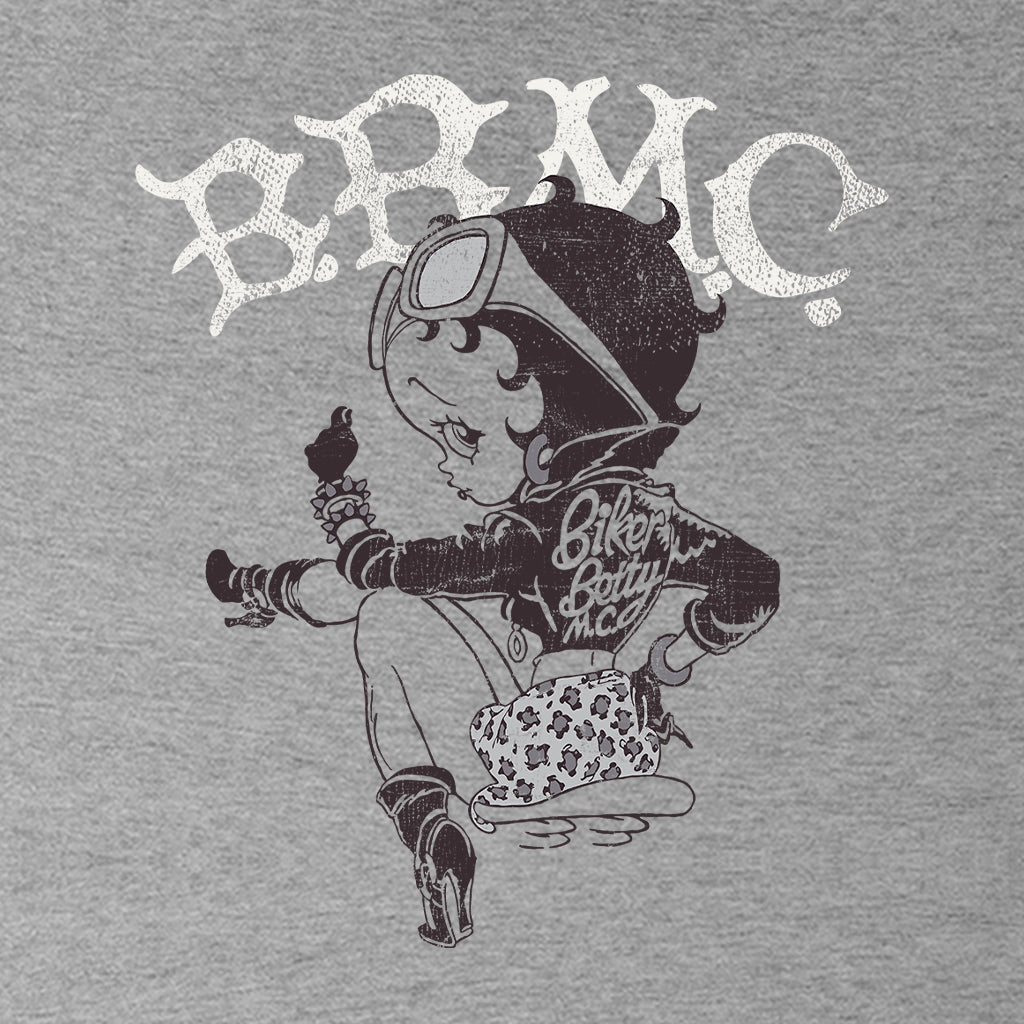 Betty Boop Biker BBMC Black and White Kids Hooded Sweatshirt-Betty Boop Shop
