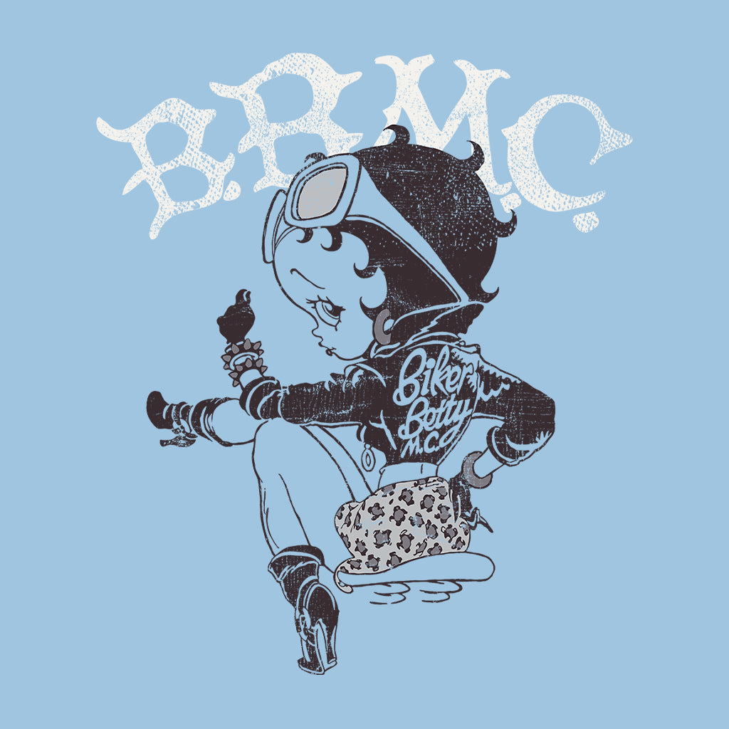 Betty Boop Biker BBMC Black and White Kids Hooded Sweatshirt-Betty Boop Shop