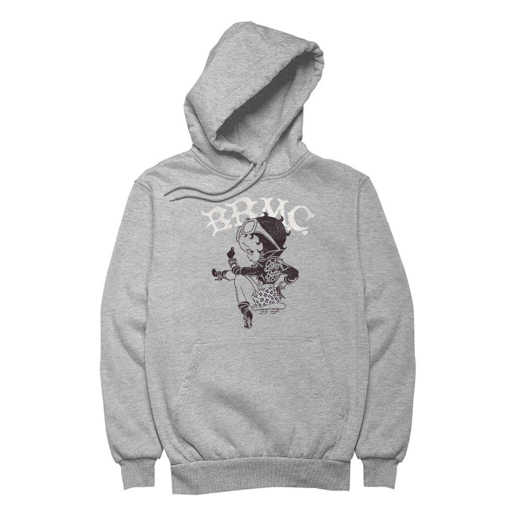 Betty Boop Biker BBMC Black and White Women's Hooded Sweatshirt