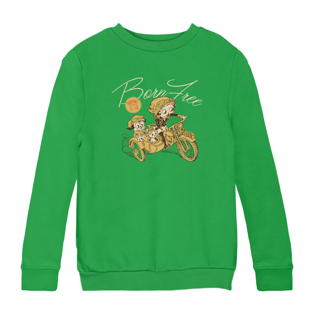 Betty Boop Born Free Kids Sweatshirt-Betty Boop Shop