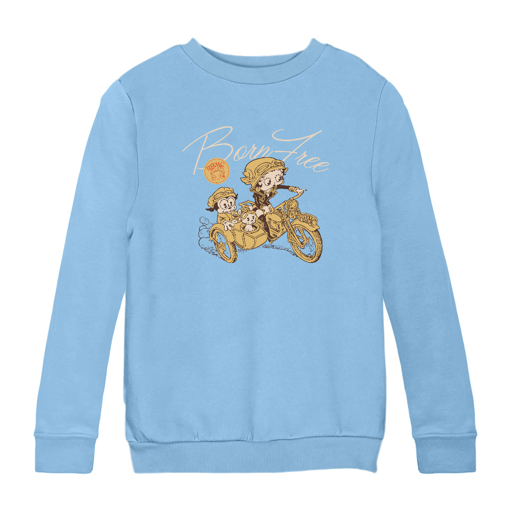 Betty Boop Born Free Kids Sweatshirt-Betty Boop Shop