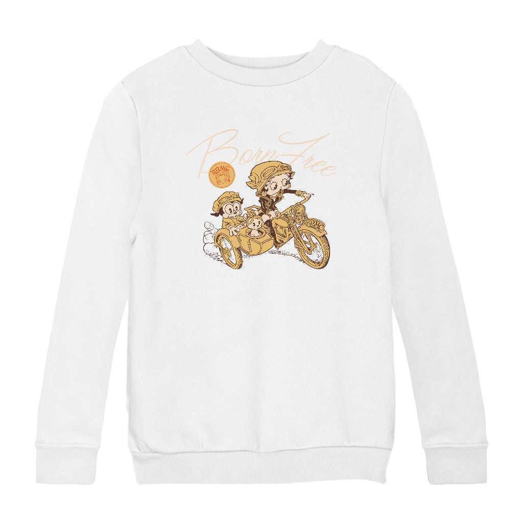 Betty Boop Born Free Kids Sweatshirt-Betty Boop Shop