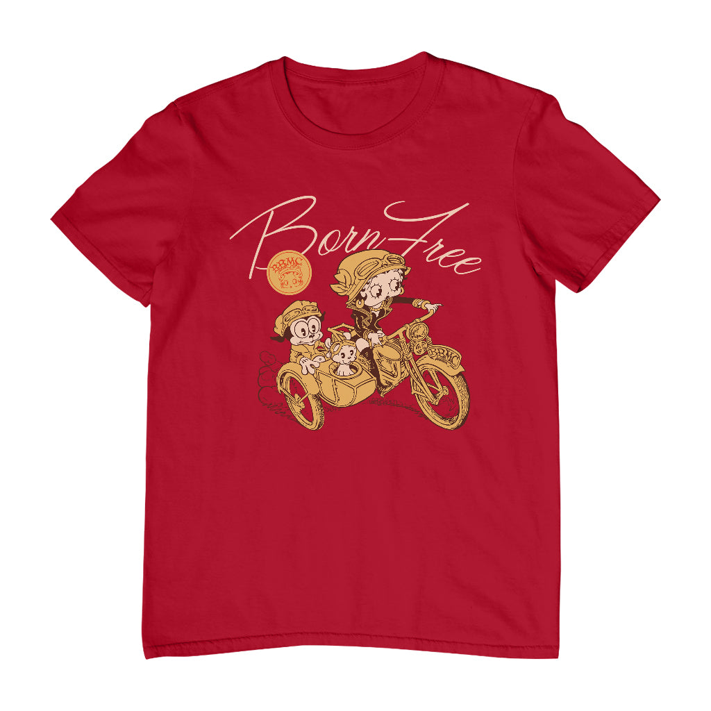 Betty Boop Born Free Men's T-Shirt-Betty Boop Shop