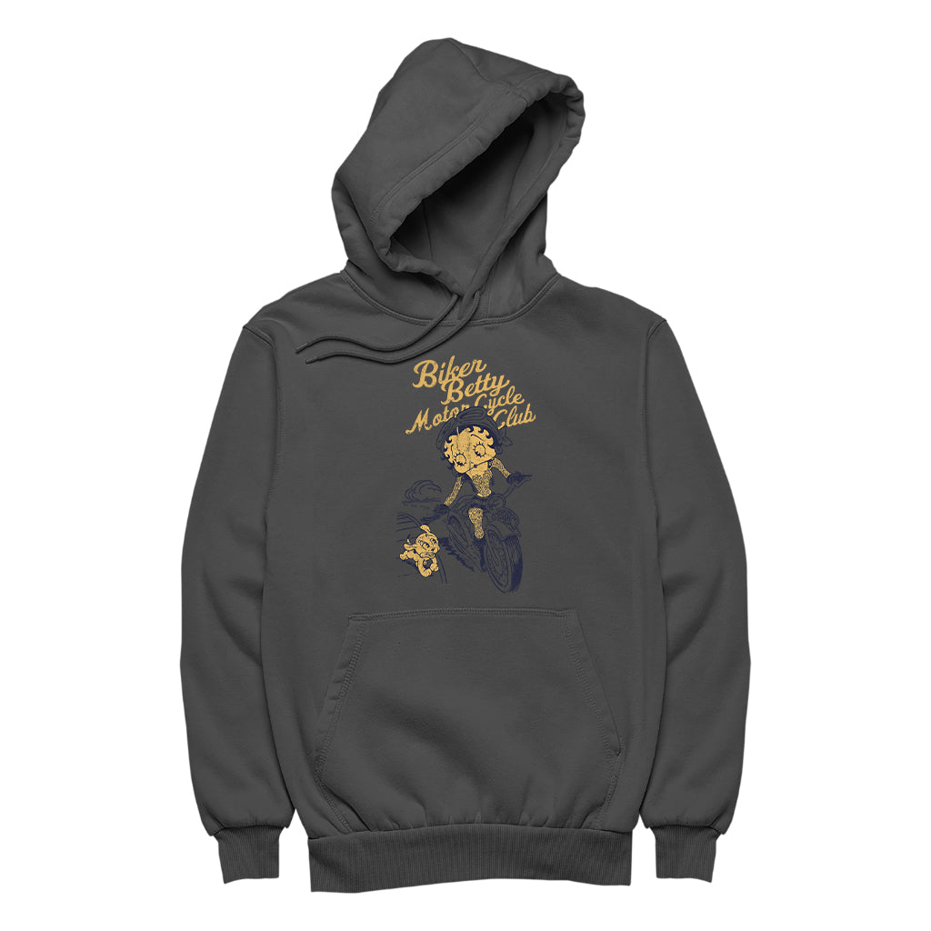 Betty Boop Motor Cycle Club Women's Hooded Sweatshirt-Betty Boop Shop