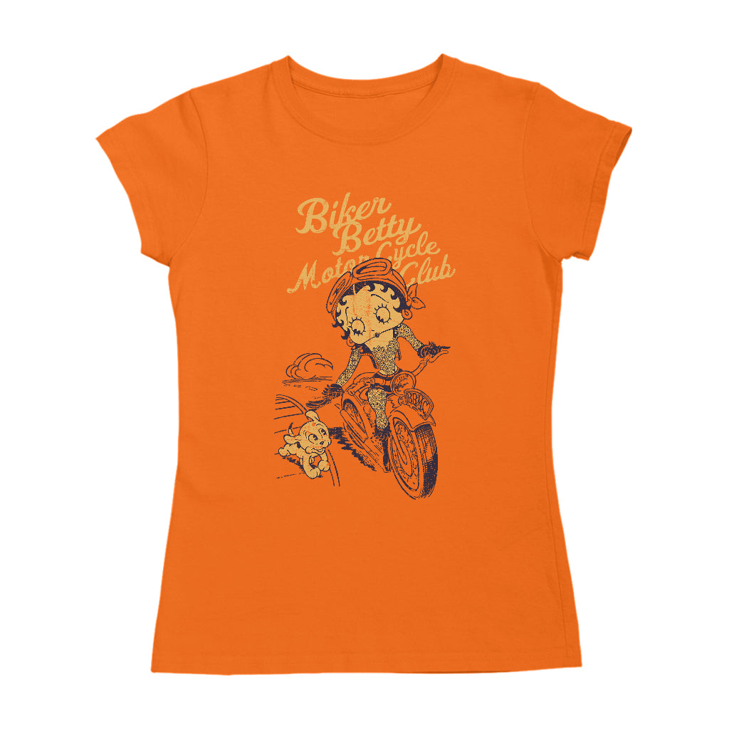 Betty Boop Motor Cycle Club Women's T-Shirt-Betty Boop Shop