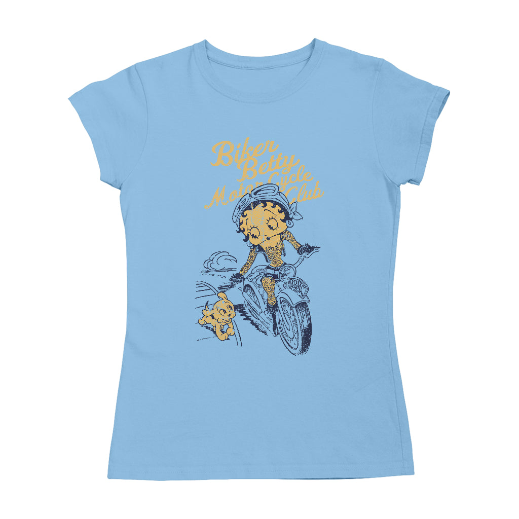 Betty Boop Motor Cycle Club Women's T-Shirt-Betty Boop Shop