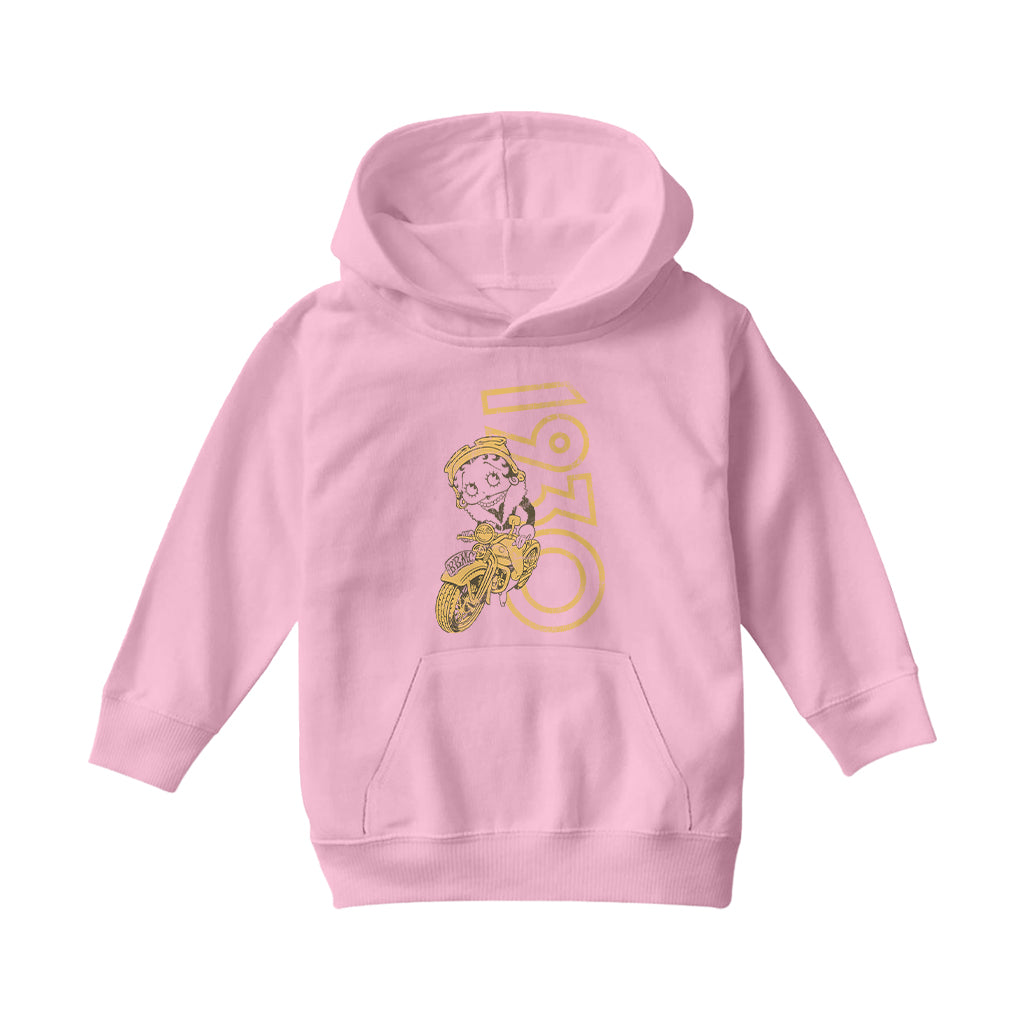 Betty Boop 1930s Biker Kids Hooded Sweatshirt