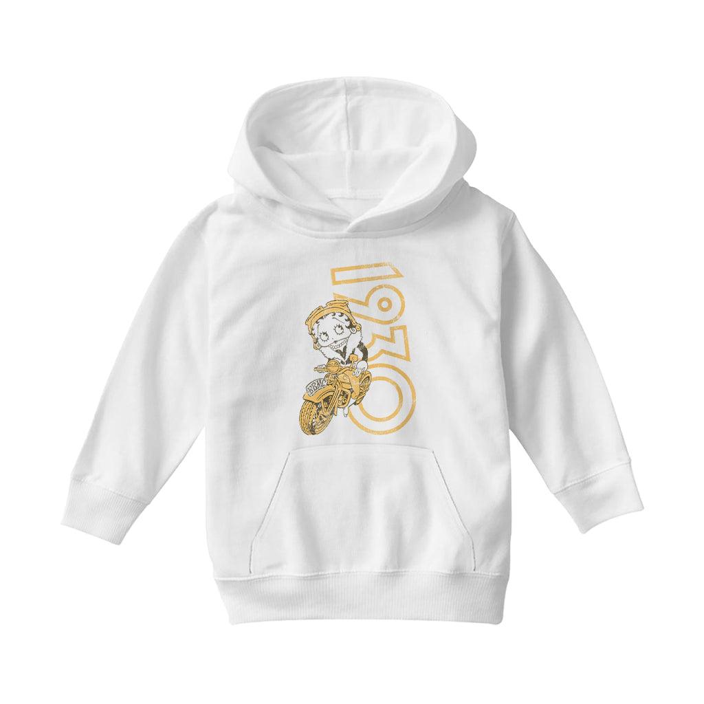 Betty Boop 1930s Biker Kids Hooded Sweatshirt-Betty Boop Shop