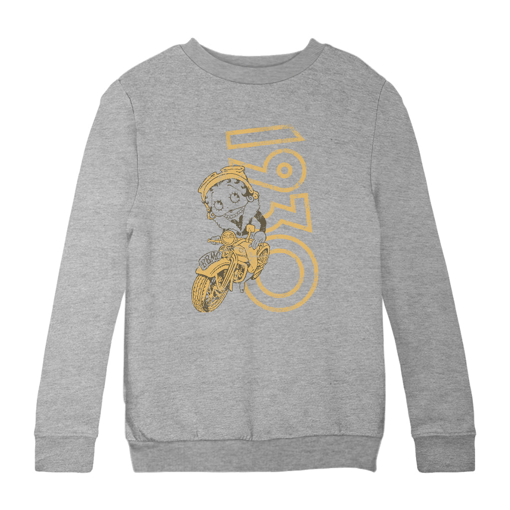 Betty Boop 1930s Biker Kids Sweatshirt-Betty Boop Shop