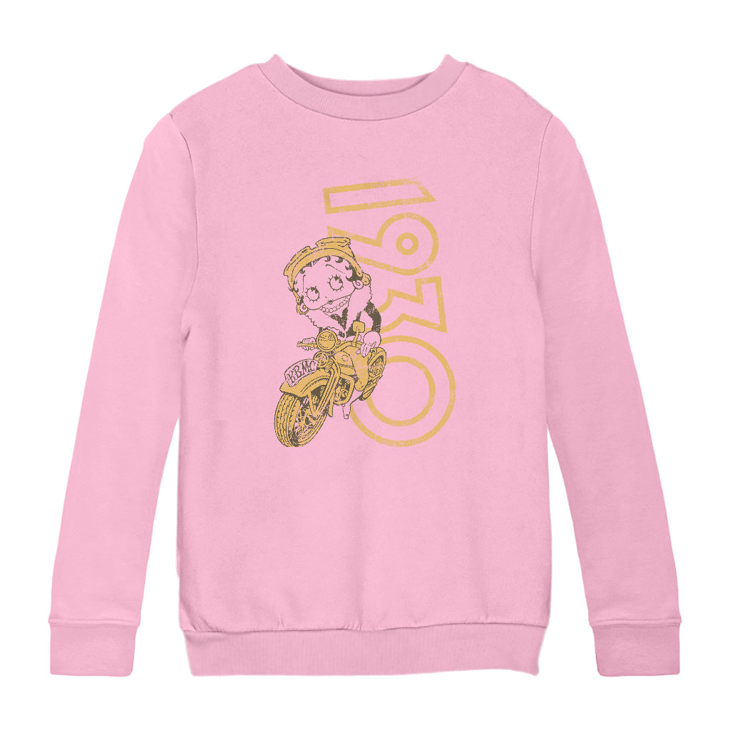 Betty Boop 1930s Biker Kids Sweatshirt