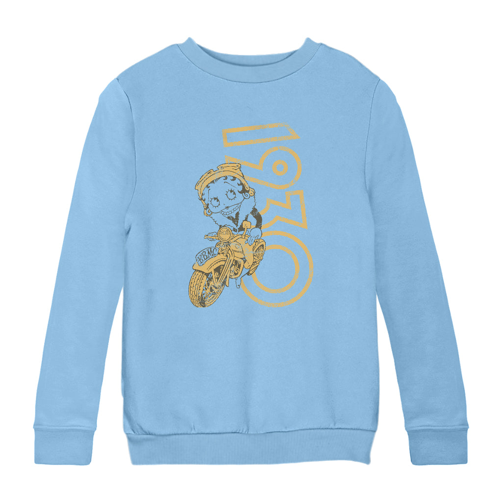 Betty Boop 1930s Biker Kids Sweatshirt-Betty Boop Shop