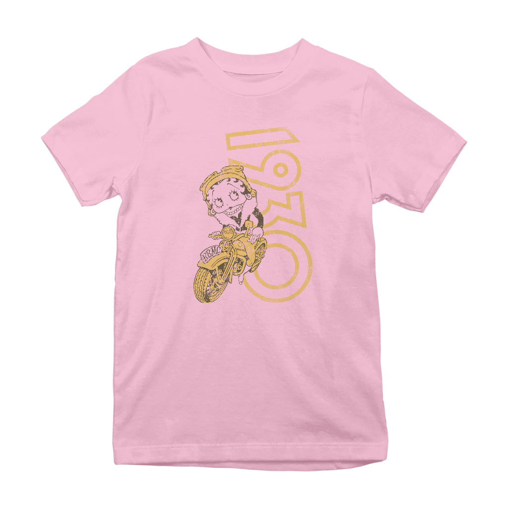 Betty Boop 1930s Biker Kids T-Shirt-Betty Boop Shop