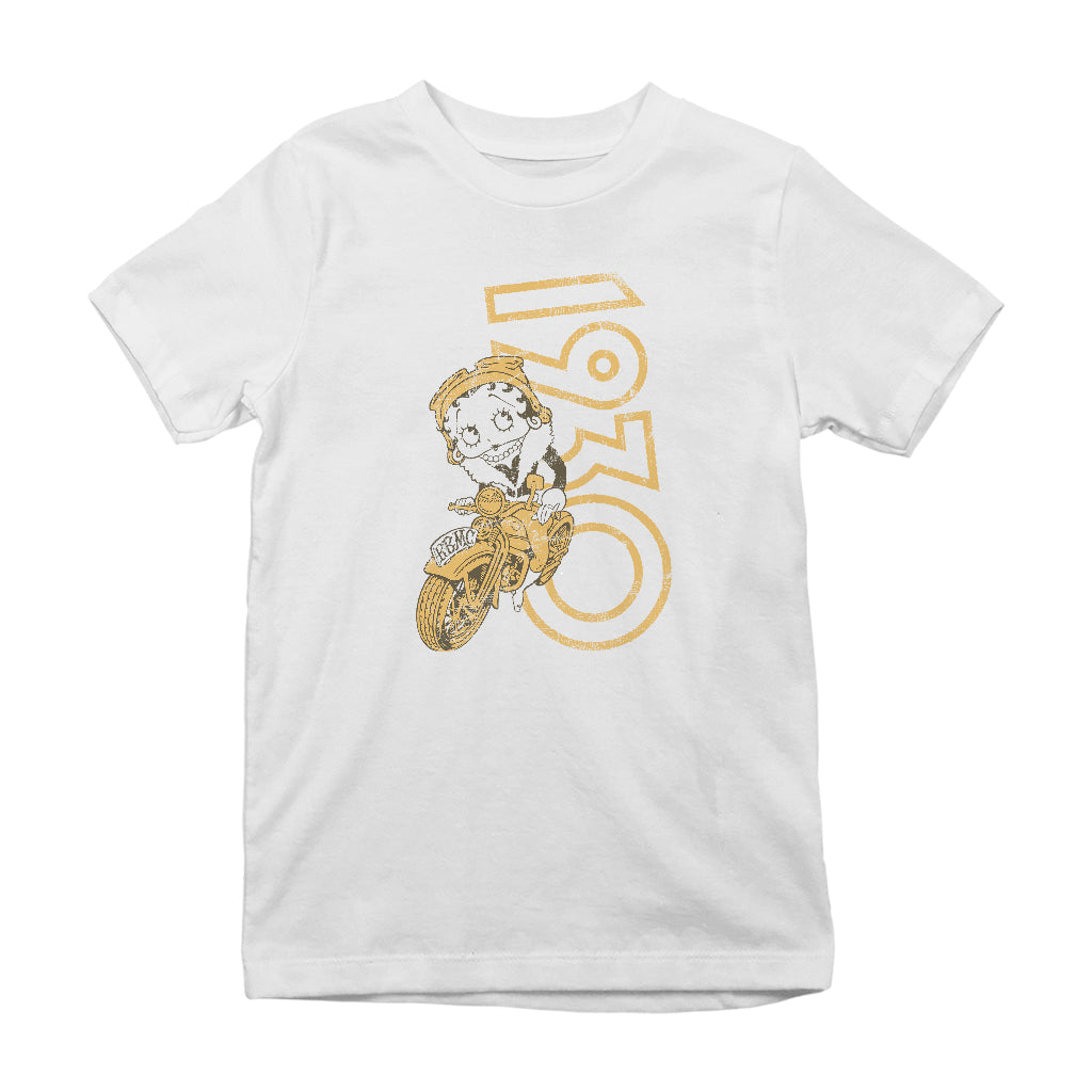 Betty Boop 1930s Biker Kids T-Shirt-Betty Boop Shop