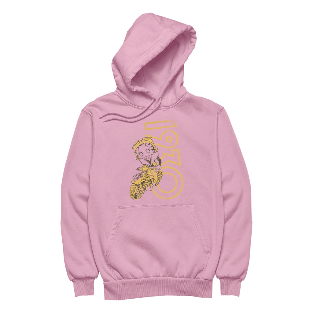Betty Boop 1930s Biker Men's Hooded Sweatshirt-Betty Boop Shop