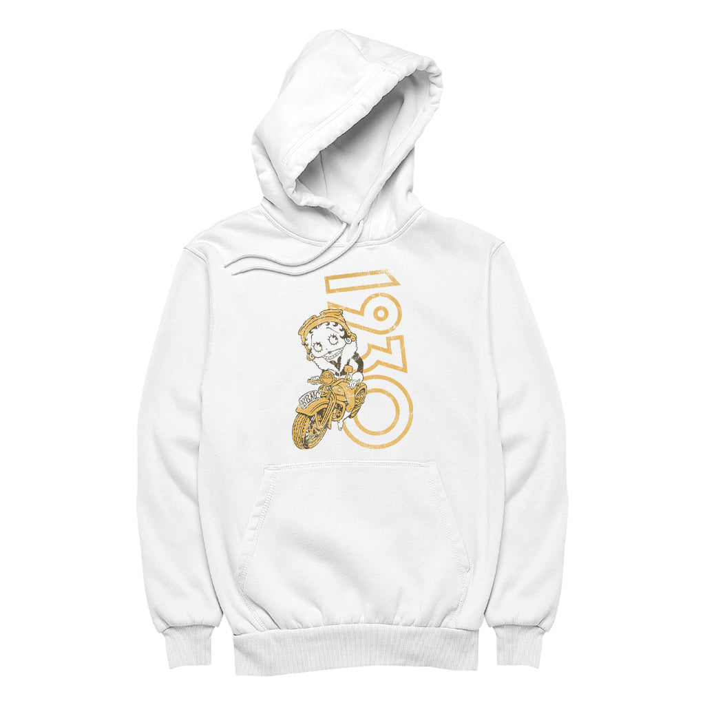 Betty Boop 1930s Biker Men's Hooded Sweatshirt-Betty Boop Shop