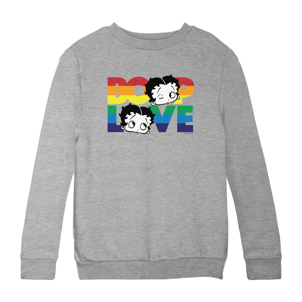 Betty Boop Love Pride Kids Sweatshirt-Betty Boop Shop