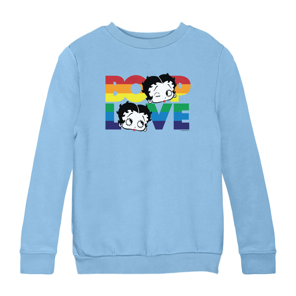 Betty Boop Love Pride Kids Sweatshirt-Betty Boop Shop