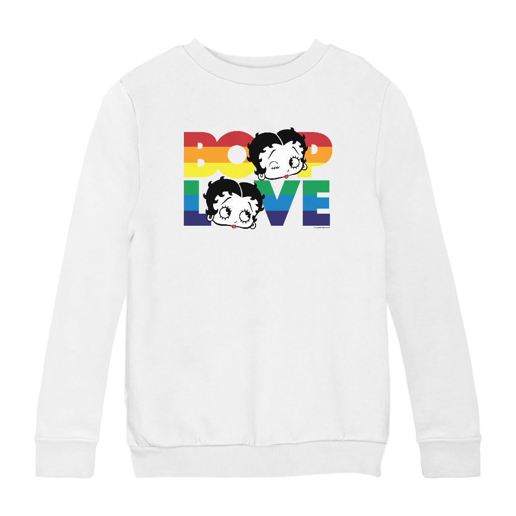 Betty Boop Love Pride Kids Sweatshirt-Betty Boop Shop