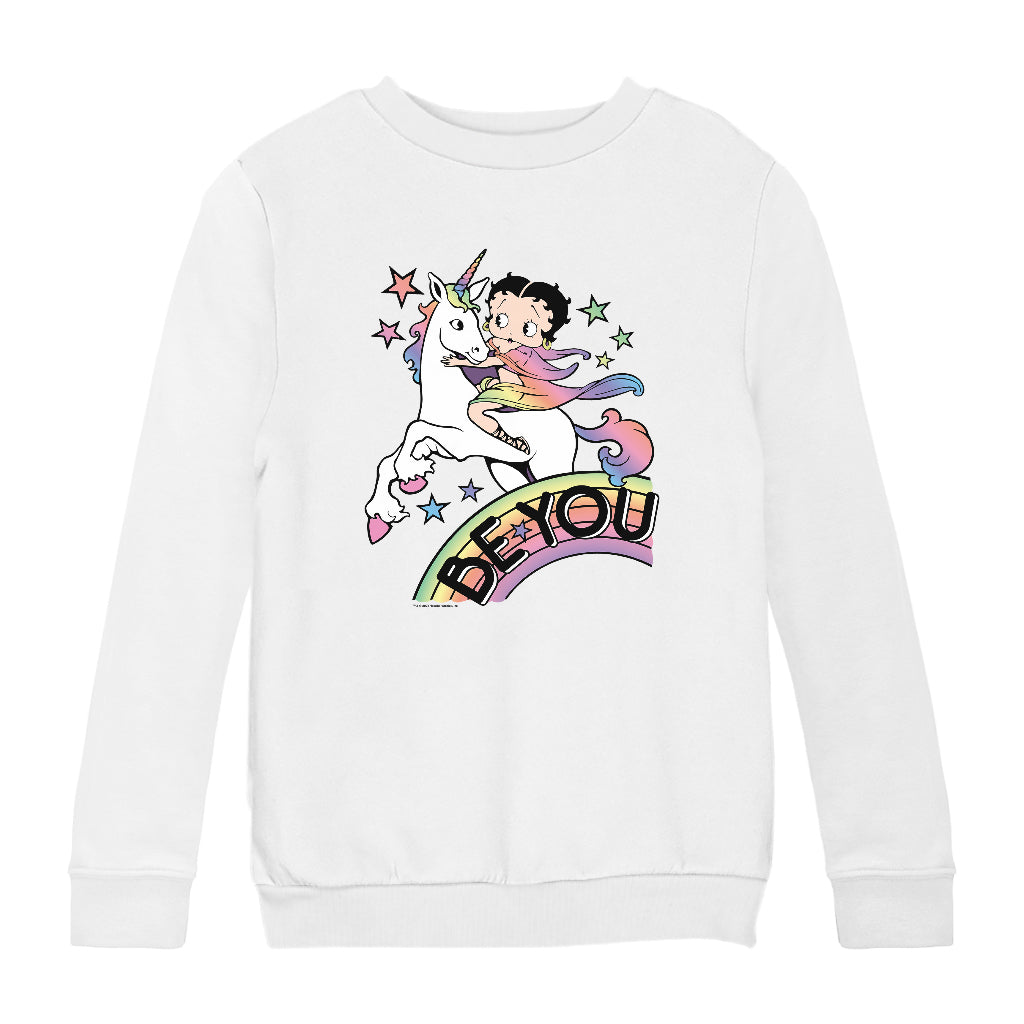 Betty Boop Be You Pride Kids Sweatshirt-Betty Boop Shop