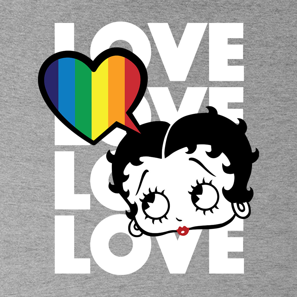 Betty Boop Pride Love Love Love Love Women's Hooded Sweatshirt-Betty Boop Shop