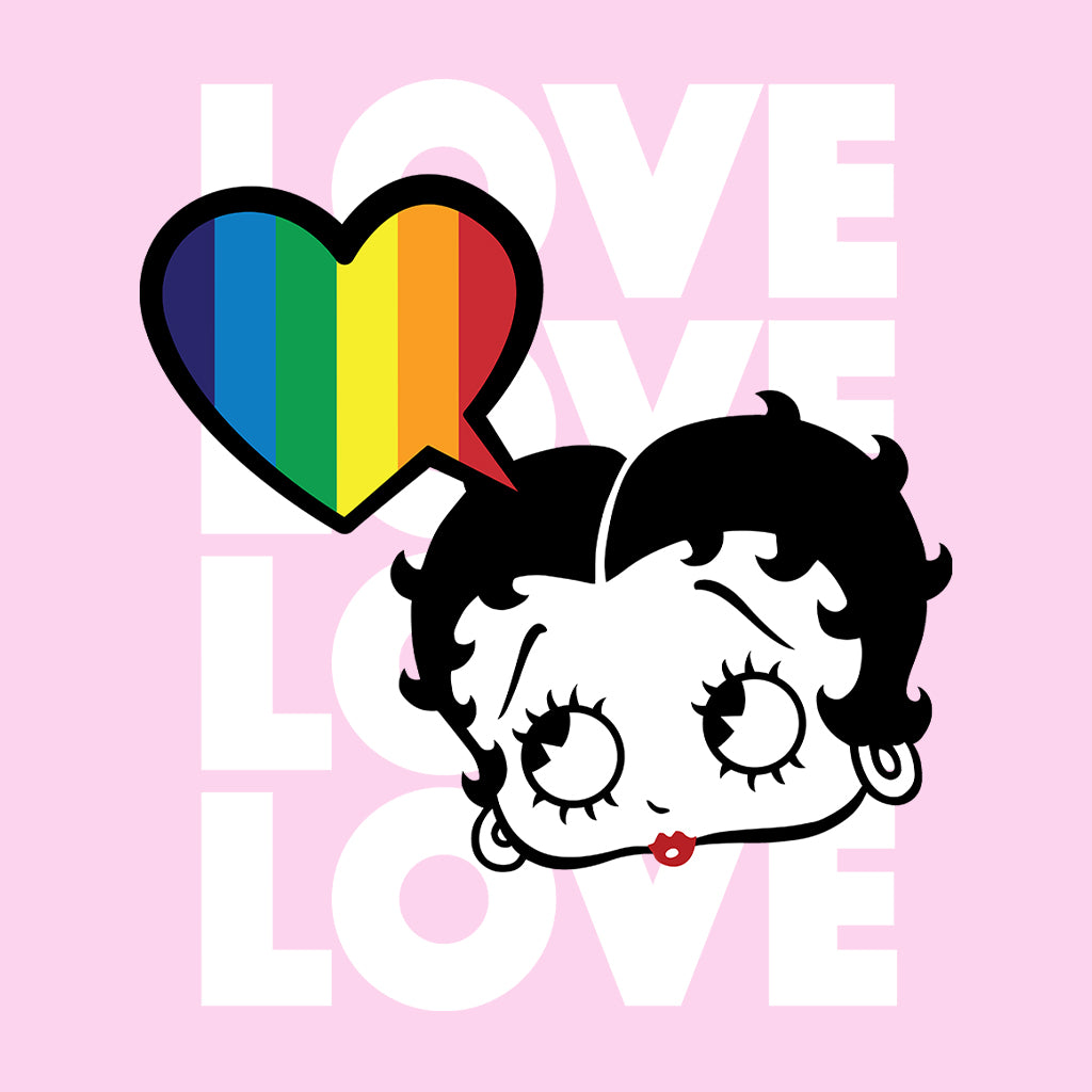 Betty Boop Pride Love Love Love Love Women's Hooded Sweatshirt-Betty Boop Shop
