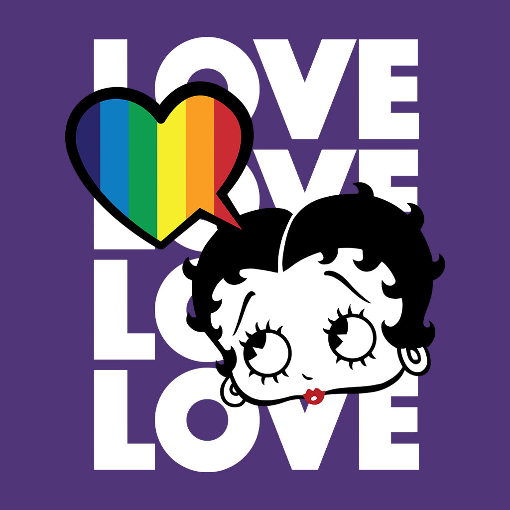 Betty Boop Pride Love Love Love Love Women's Hooded Sweatshirt-Betty Boop Shop