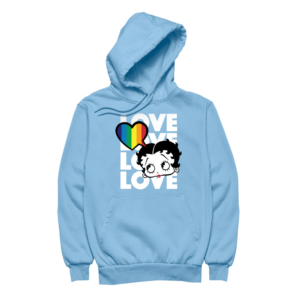Betty Boop Pride Love Love Love Love Women's Hooded Sweatshirt-Betty Boop Shop