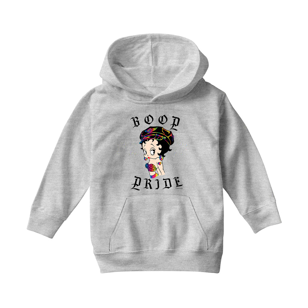 Betty Boop Rainbow Pride Kids Hooded Sweatshirt-Betty Boop Shop