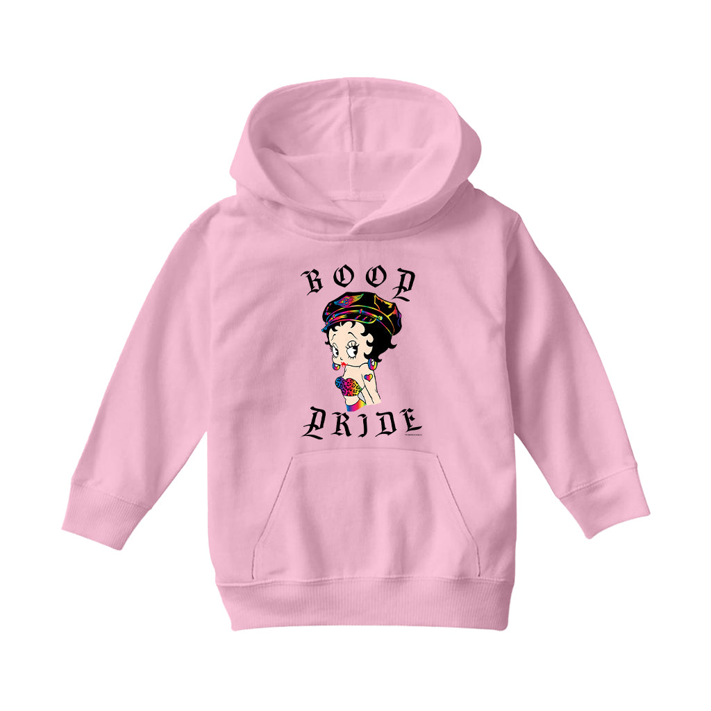 Betty Boop Rainbow Pride Kids Hooded Sweatshirt