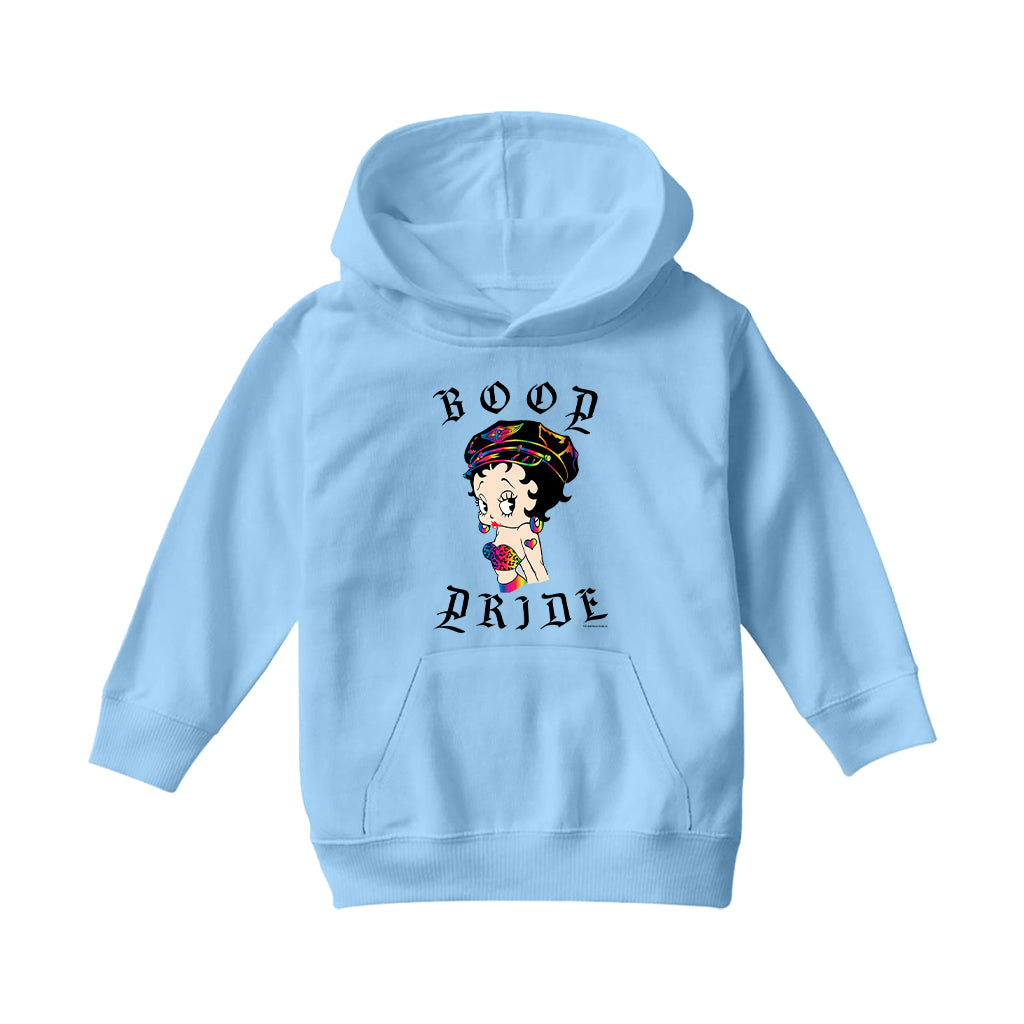 Betty Boop Rainbow Pride Kids Hooded Sweatshirt-Betty Boop Shop