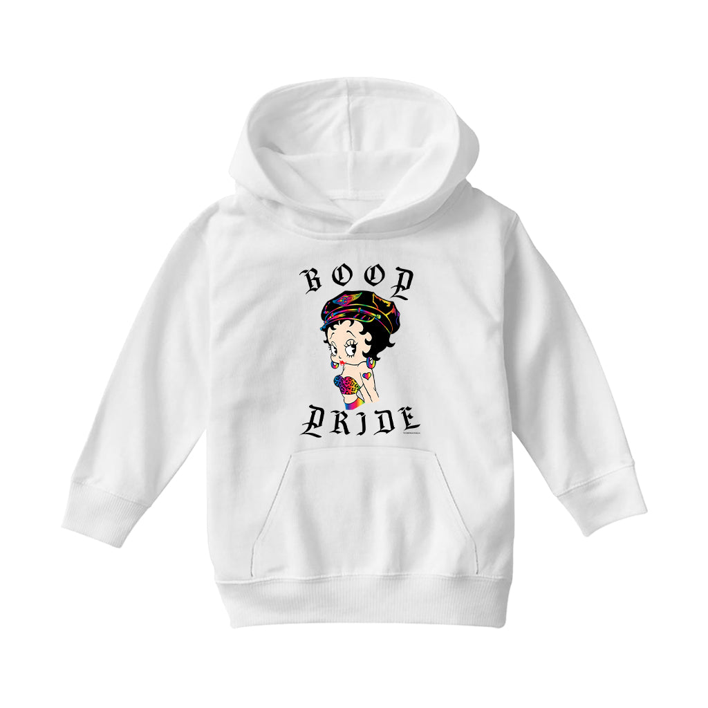 Betty Boop Rainbow Pride Kids Hooded Sweatshirt-Betty Boop Shop