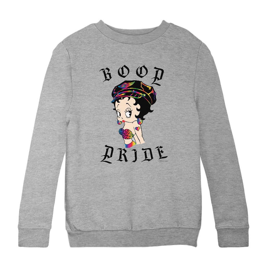 Betty Boop Rainbow Pride Kids Sweatshirt-Betty Boop Shop