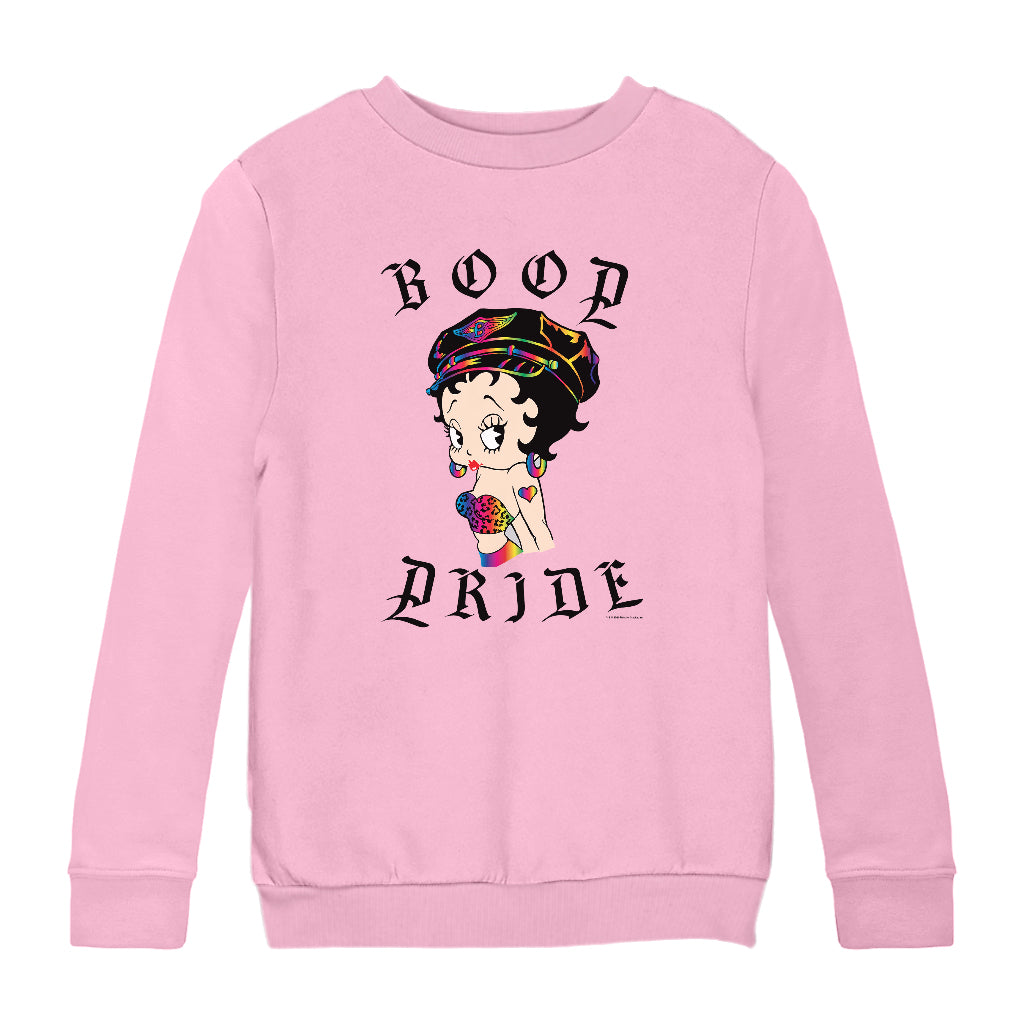 Betty Boop Rainbow Pride Kids Sweatshirt